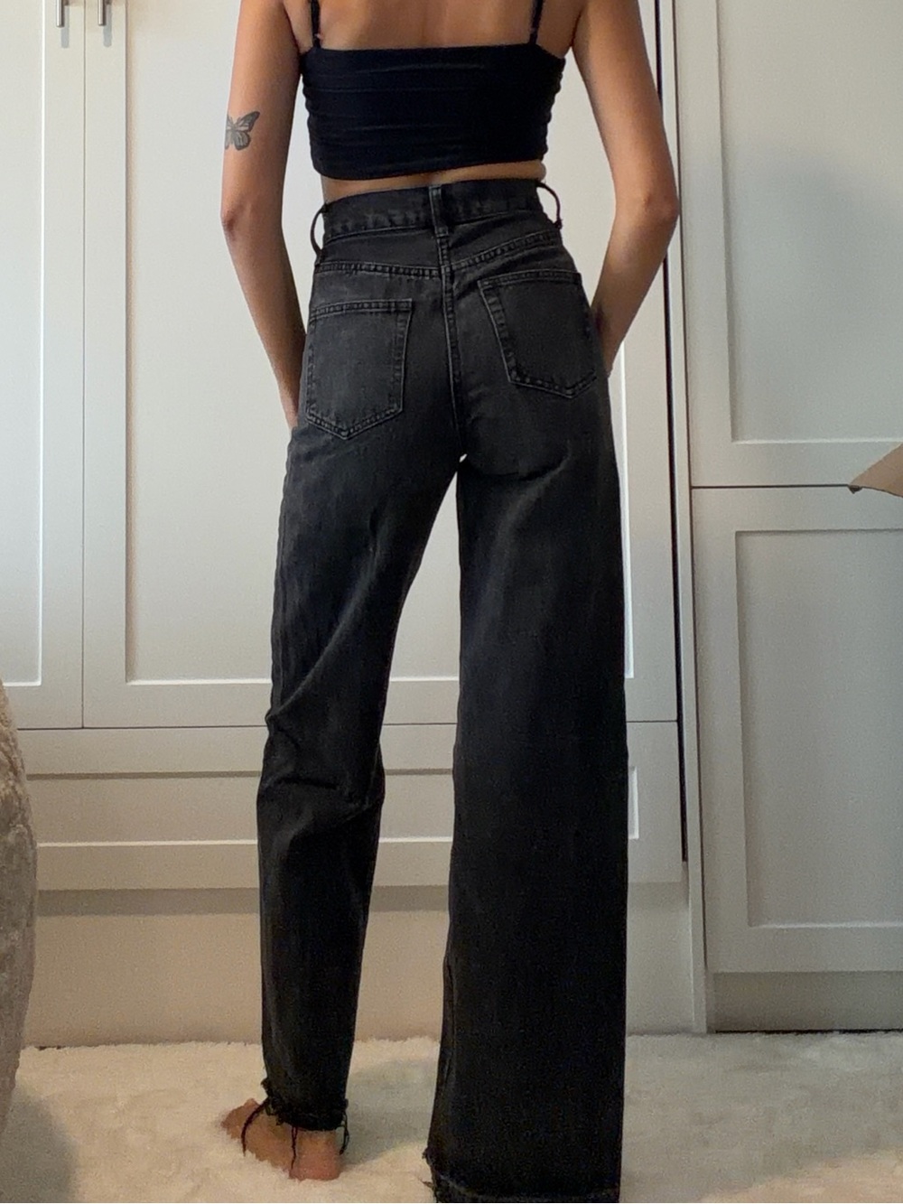 Adika Black High-Rise Wide Leg Jeans - Picture 2 of 4